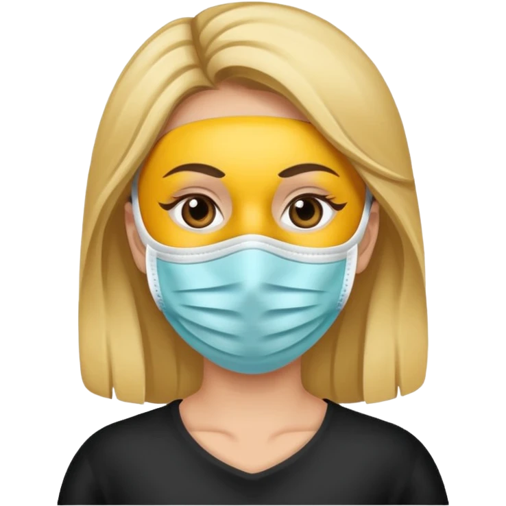 woman with face mask emoji