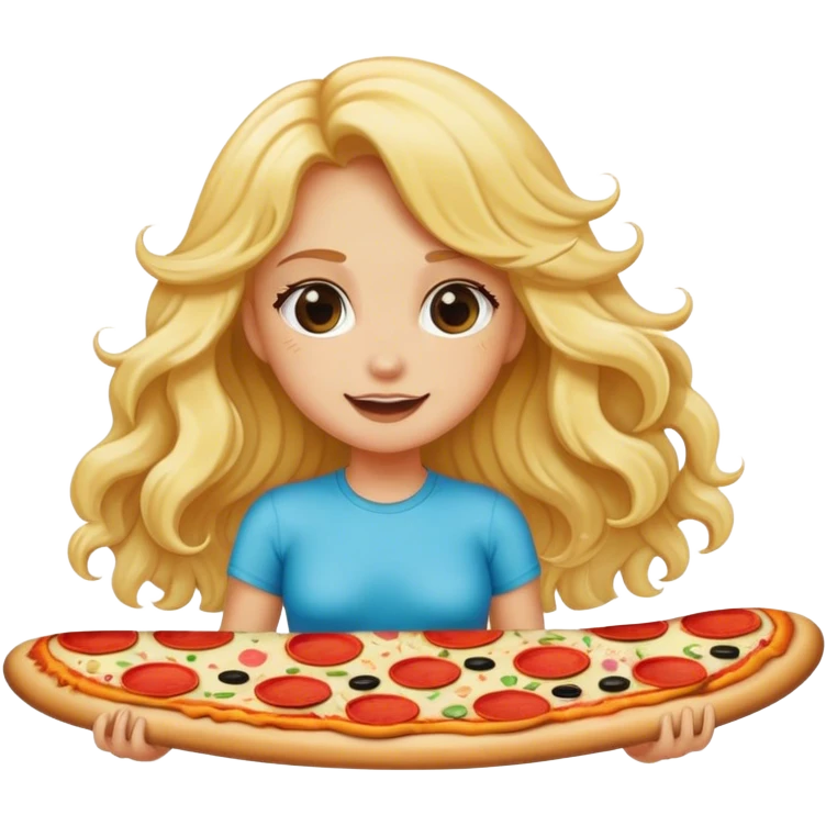 A cool girl who likes to surf and eat pizza  emoji