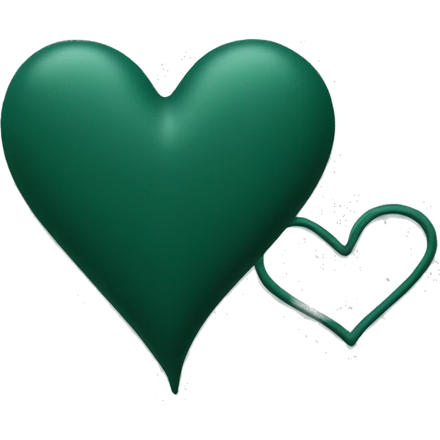 dark green matte heart emoji