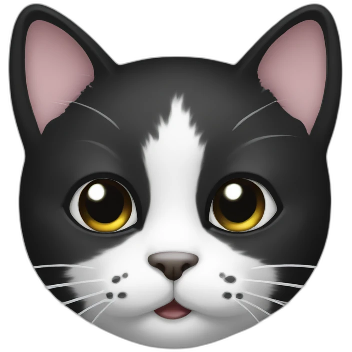 black-and-white-cat-face emoji