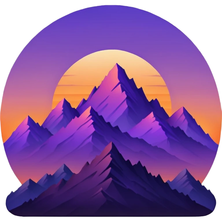 mountain at sunset emoji
