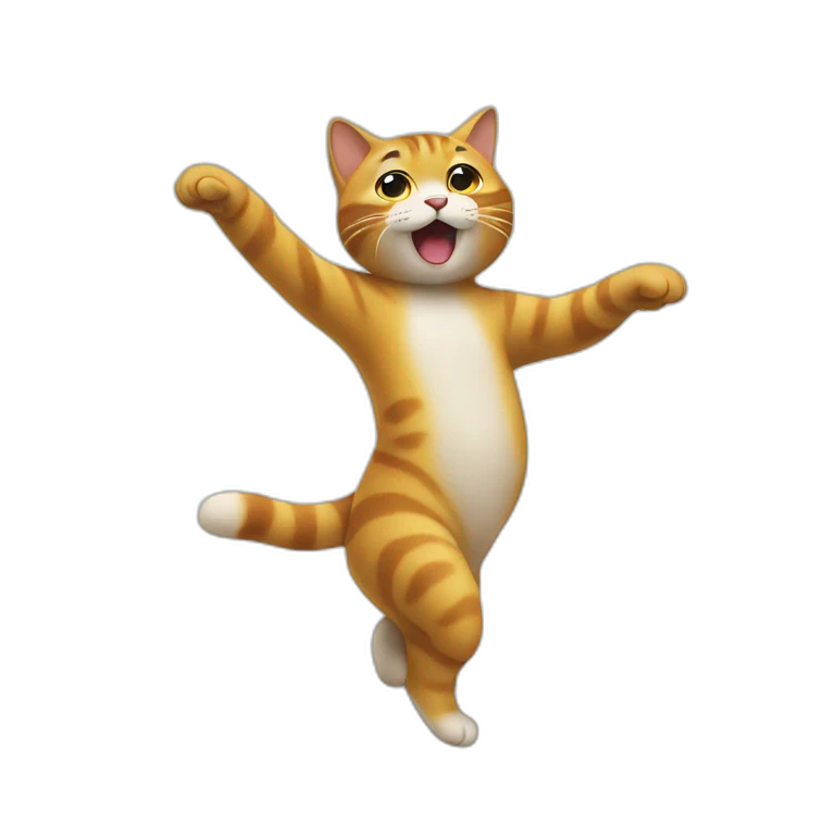 un chat qui fait un dab emoji