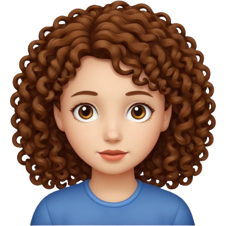 girl with hair curles emoji
