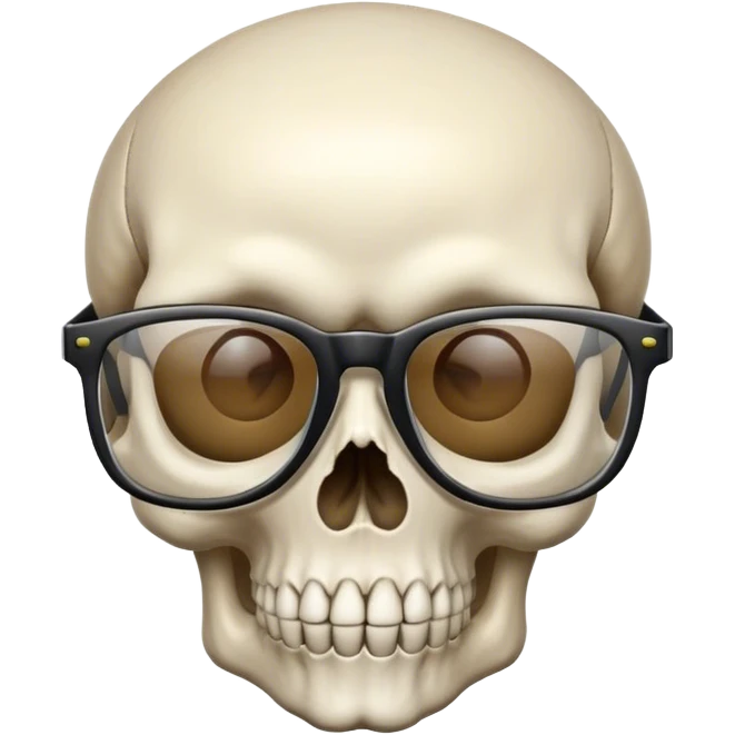 Skull with glasses  emoji