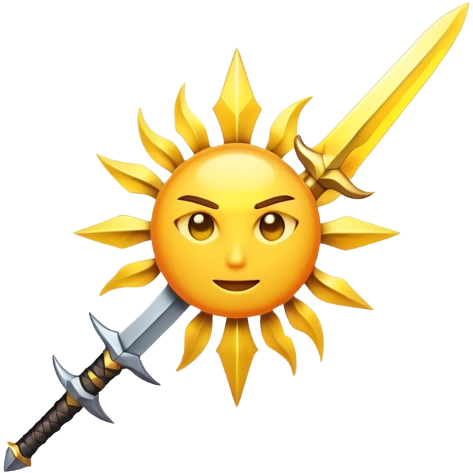 Sun with a sword emoji