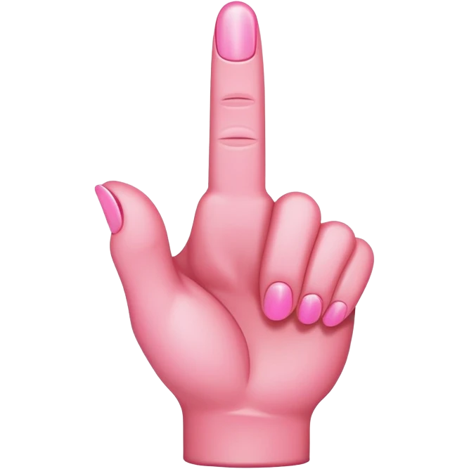 Pink middle fi emoji