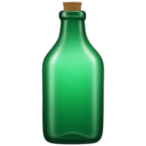 Green glass bottle emoji