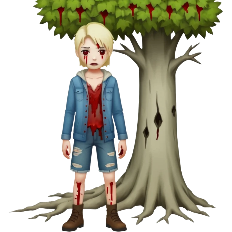 Dead body near tree blogs full body  emoji