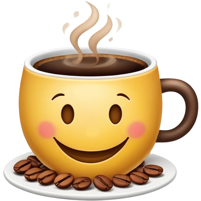 smiley with coffee emoji
