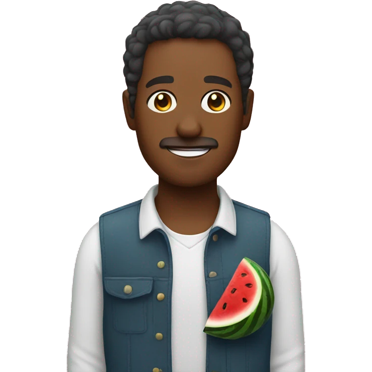 man with watermelon  emoji