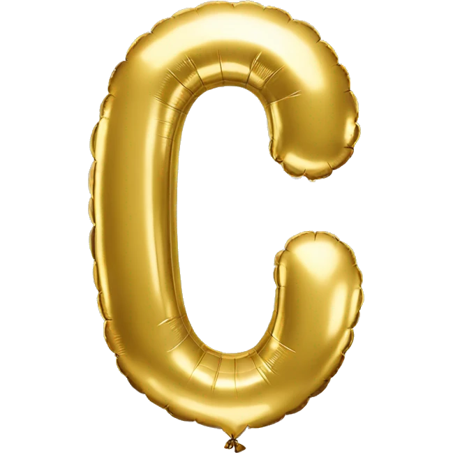 Foil balloon gold number 0 emoji