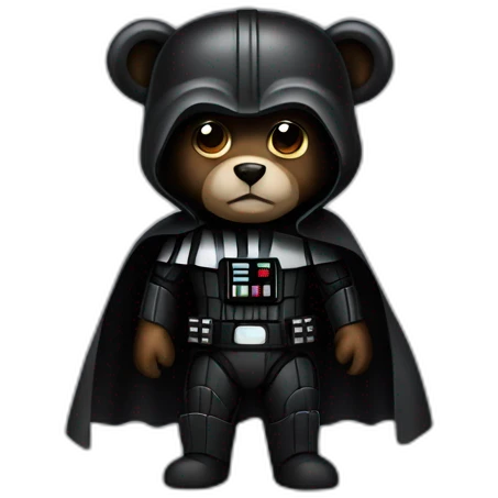 A bear in darth vader suit emoji