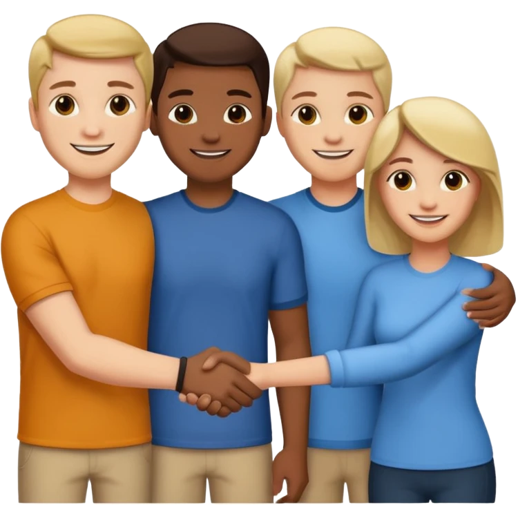 Friends doing a handshake  emoji