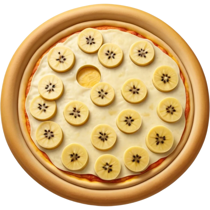very yellow banana pizza straight top down emoji
