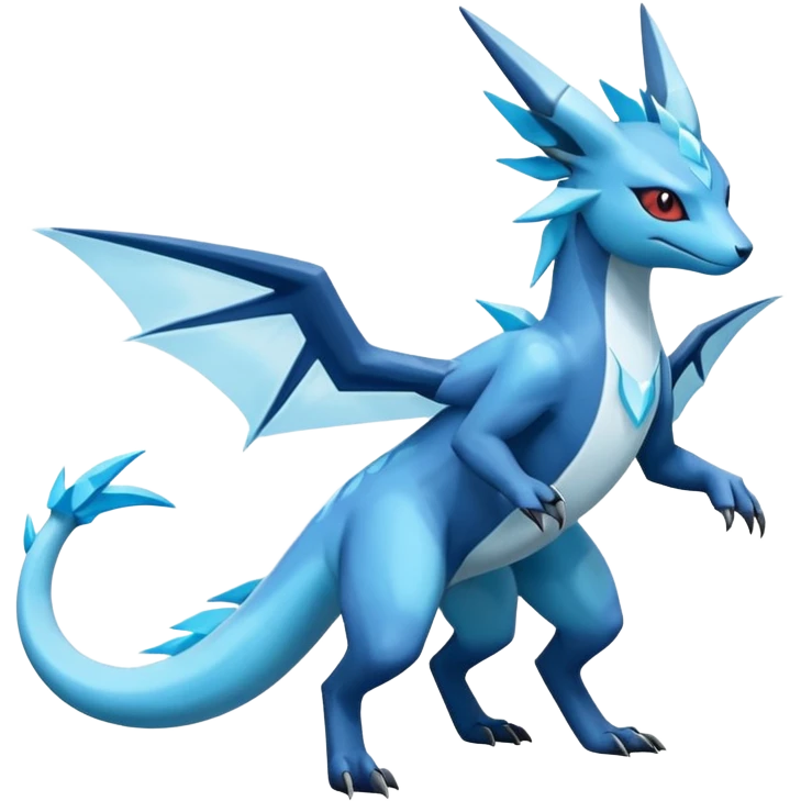 Salandit-Glaceon-Salamence-hybrid-fusion (full body) emoji