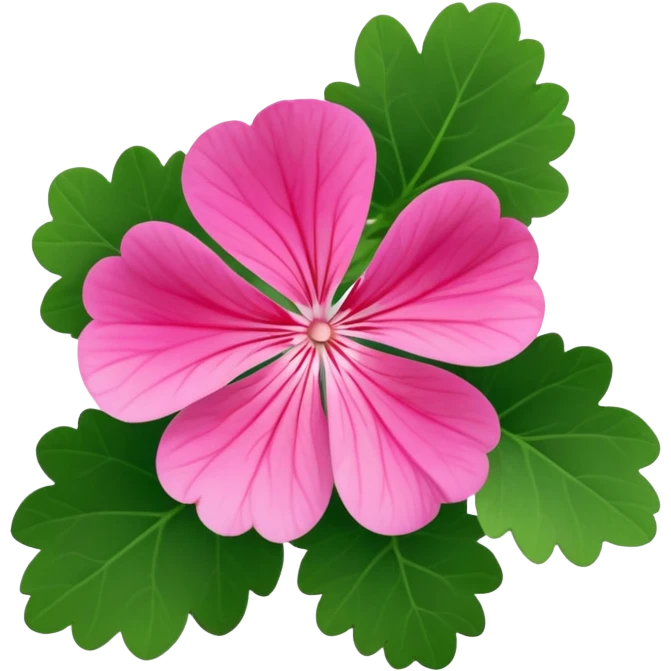 Pink geranium  emoji