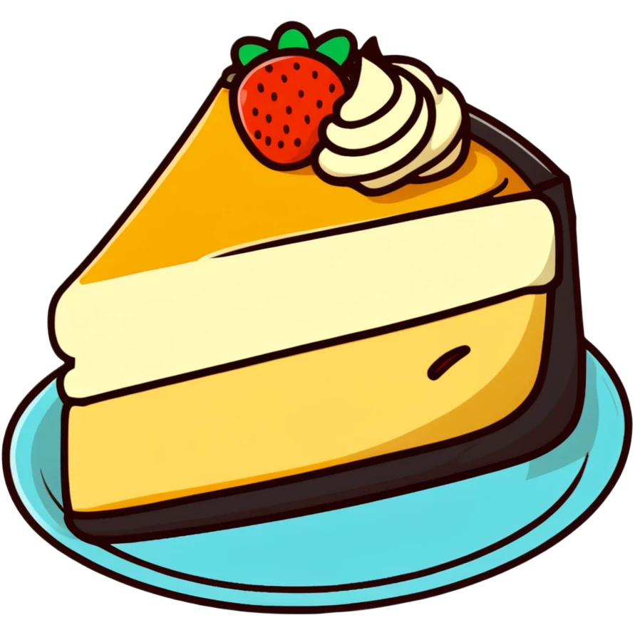 slice of New York style cheesecake emoji