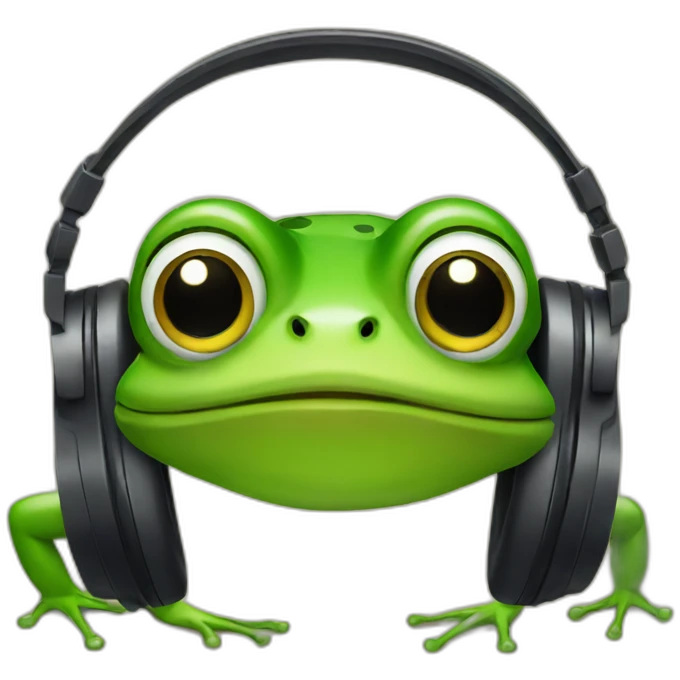 frog with headphones emoji