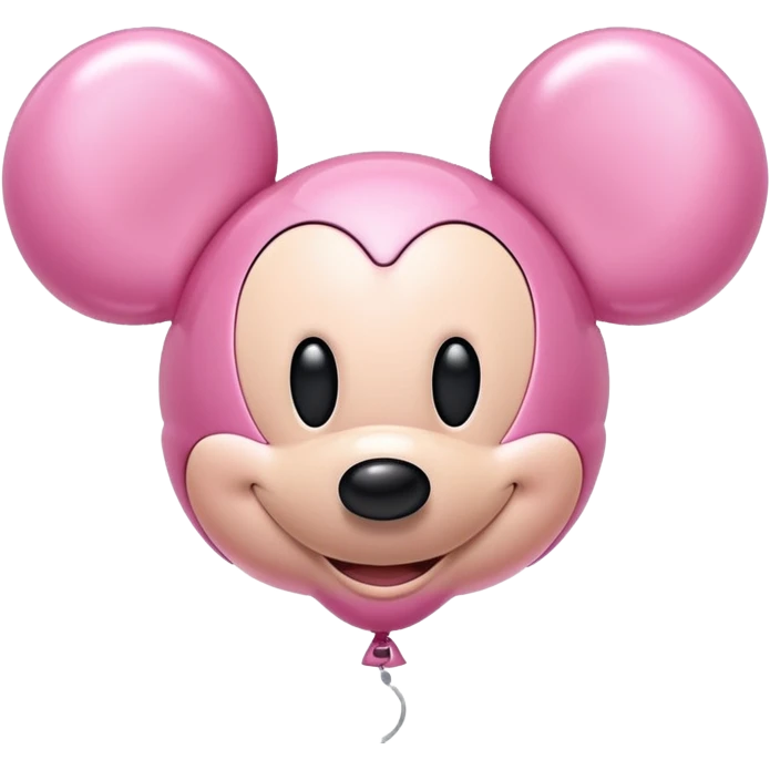 A pink Mickey ballon  emoji