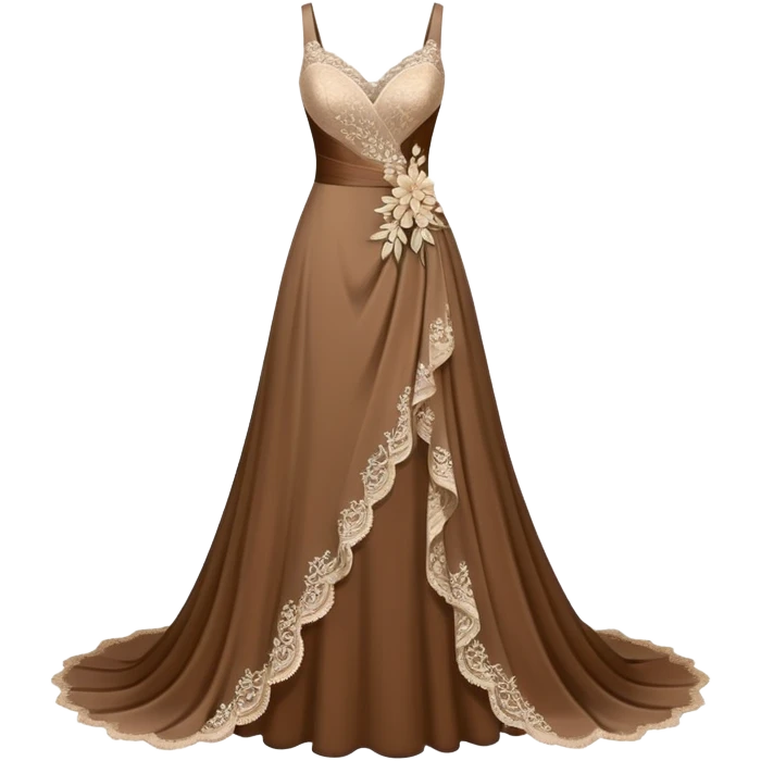 Brown wedding dress emoji