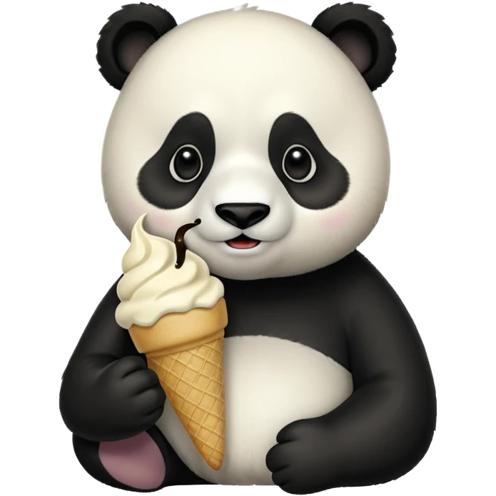 Panda eating ice creami yqyyq qu emoji
