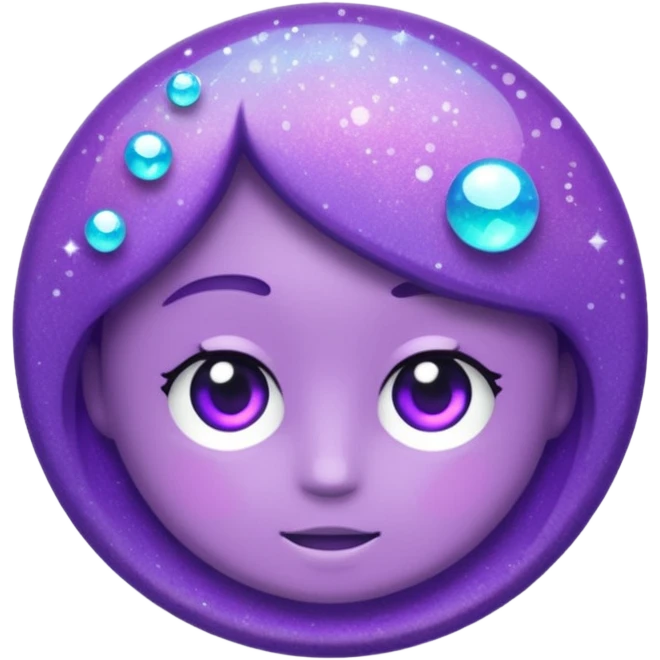 Glitter Purple and Cian add emoji