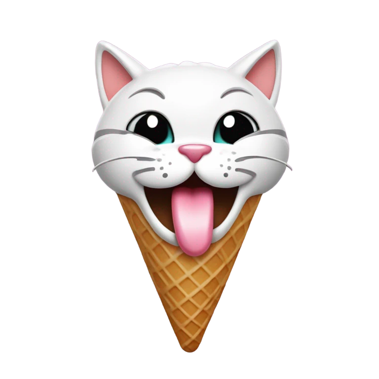 Cat eating ice cream  emoji