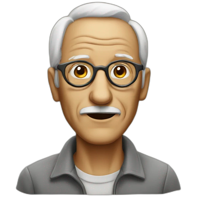 old blad man with glassesed eyes emoji