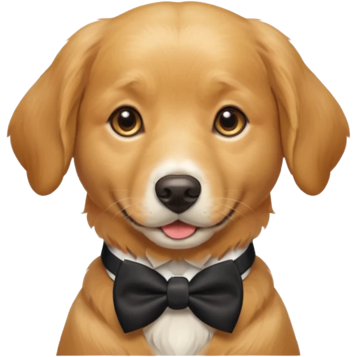 Dog with bow tie emoji