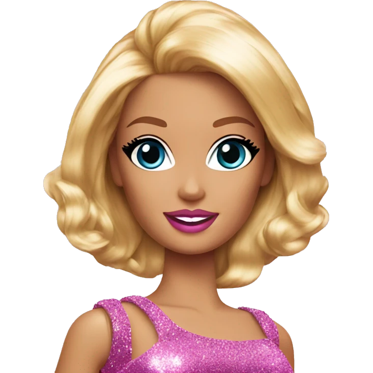 barbie glitter emoji