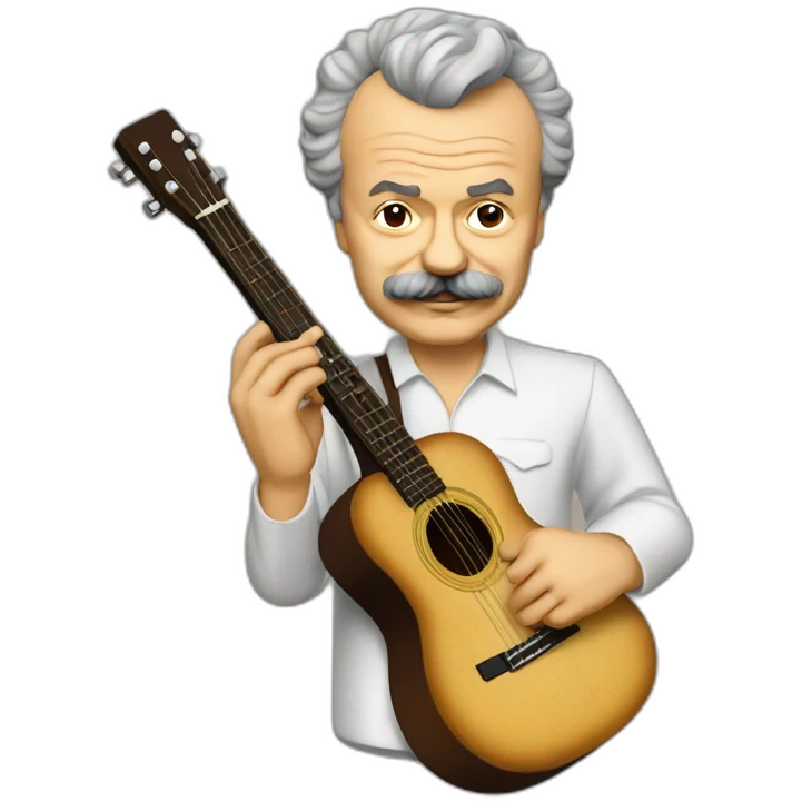 george brassens avec guitare emoji