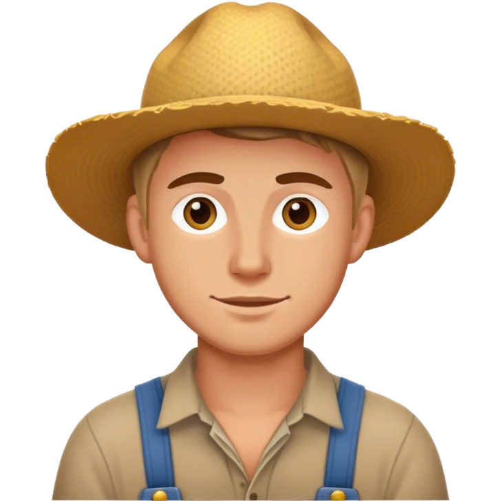 white farmer young man emoji