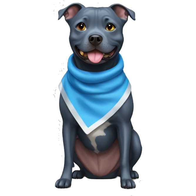 Blue Staffy stole food emoji
