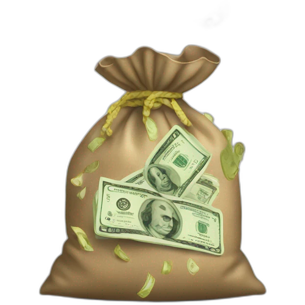 money spilling from a bag emoji