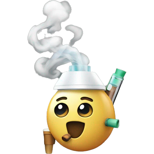 A vape with smoke  emoji