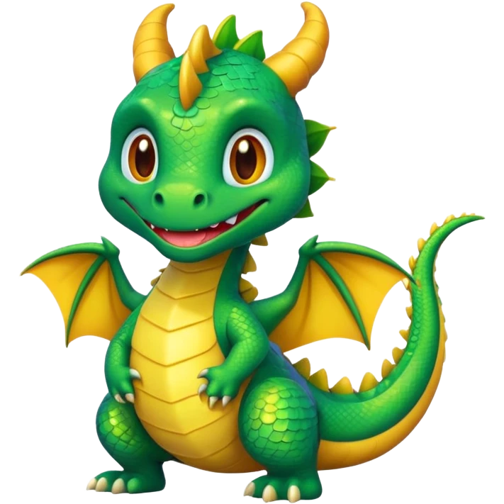 Cute cartoon dragon with fuck on it emoji