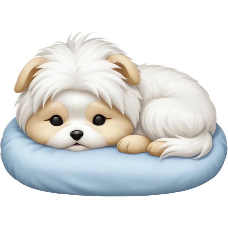 Maltese sleeping emoji