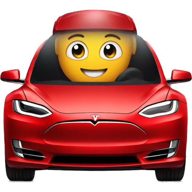 red tesla emoji