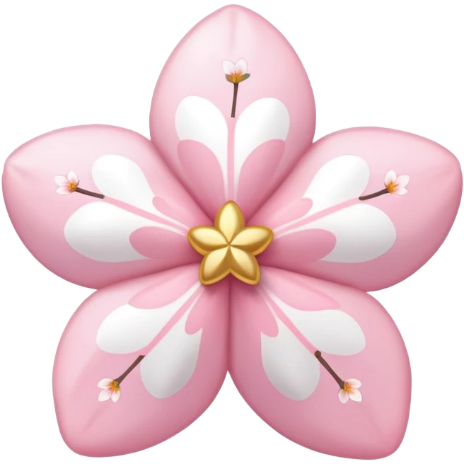 Cute Pastel pink and white Cherry Blossom Sakura Star emoji