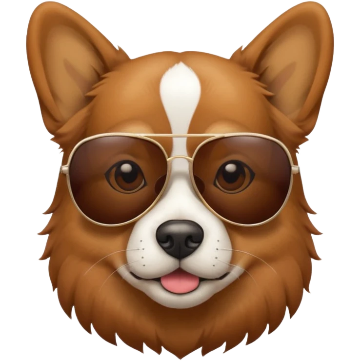 Dog wearing sunglass emoji