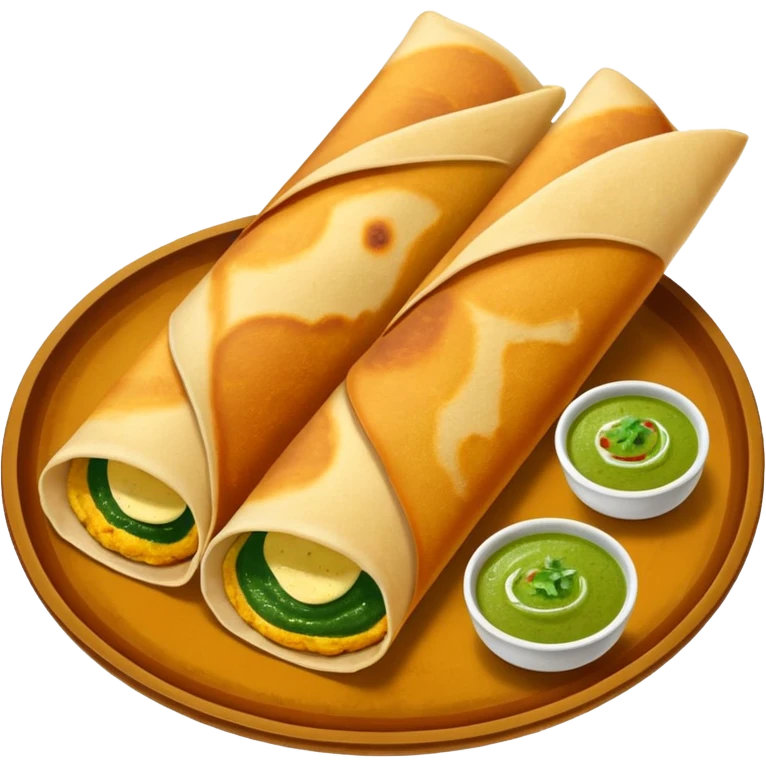 South Indian dosa with chutney emoji emoji