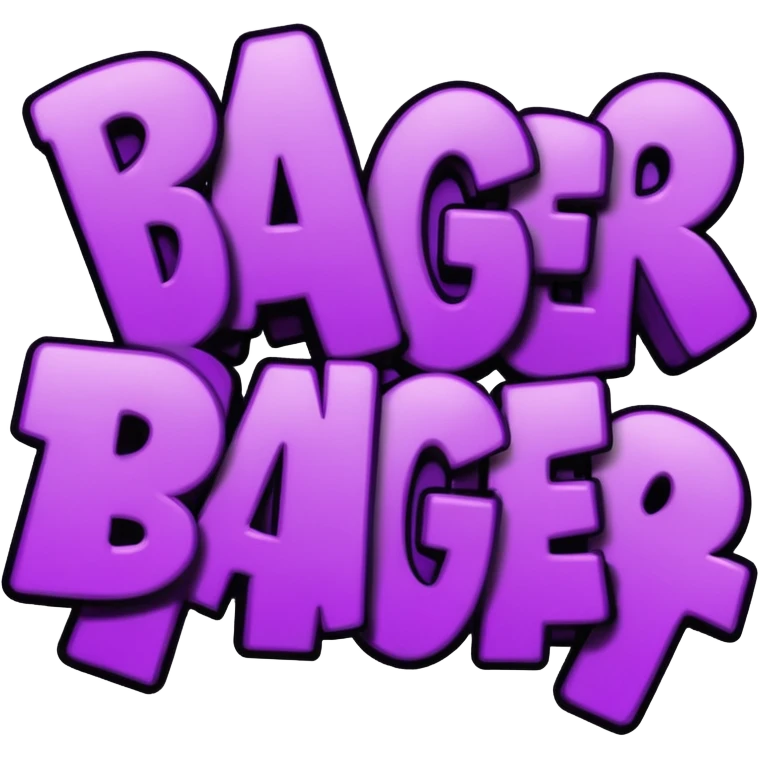The word "banger!" in purple emoji