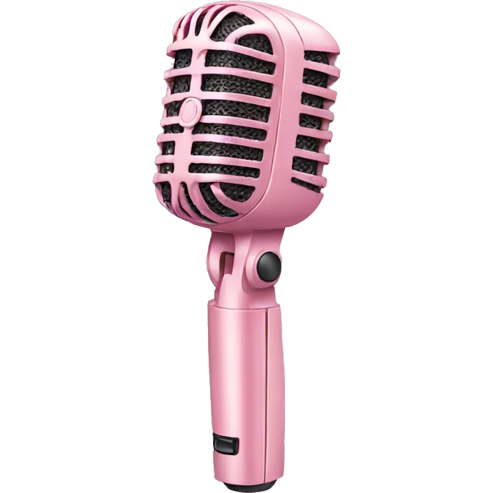 pastel pink microphone emoji