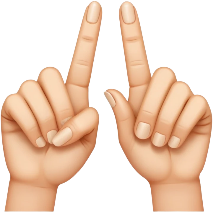 two index fingers forming a triangle emoji