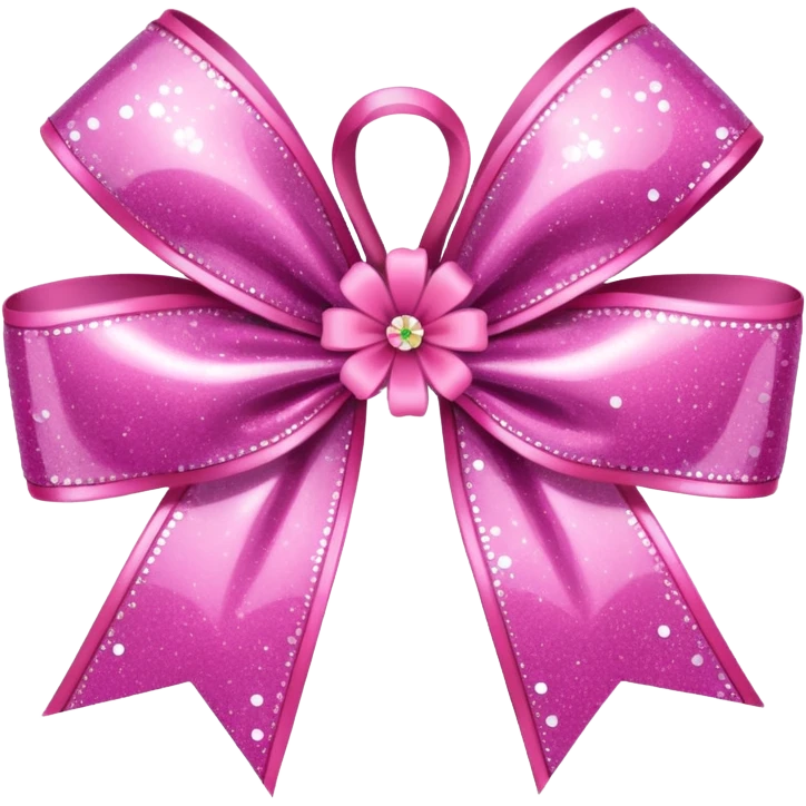 kpop flower bow with glitter emoji
