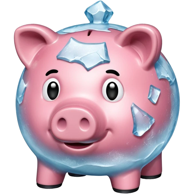  Piggy bank in ice texture emoji