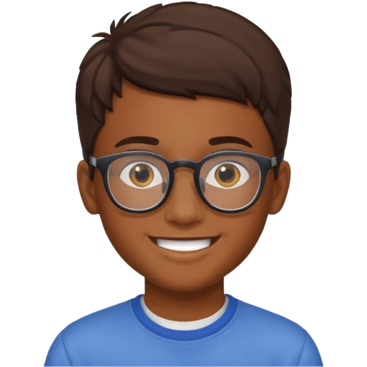 homme avec lunette brun  adolescent emoji