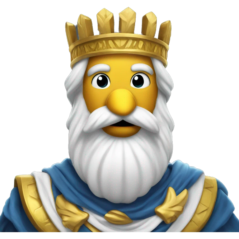 Greek Zeus duck king emoji
