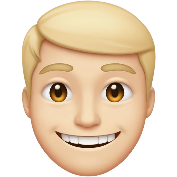 person with a forced fake smile, insincere smile emoji