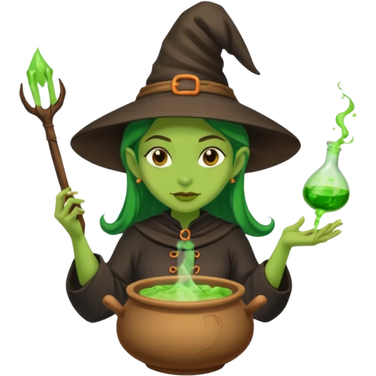 green witch cooking potion emoji